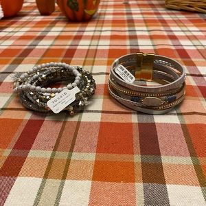 TORRID x2 bracelets size 3/4 stretchy and magnetic NWT